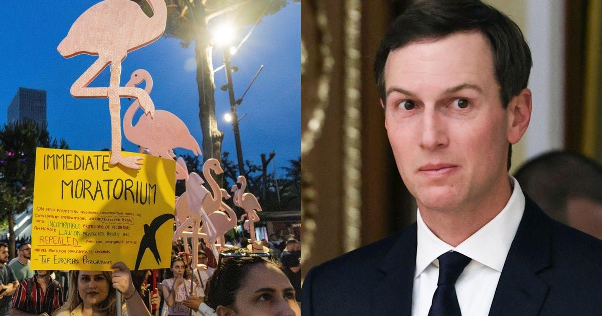 cbsn fusion ongoing protests in albania over luxury tourism resort backed by jared kushner thumbnail