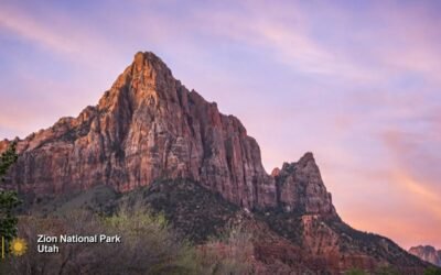 panorama zion national park 1920
