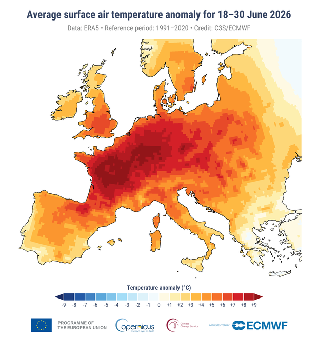 c3s bulletin pr 202606 map surface temperature anomalies 18 30 june