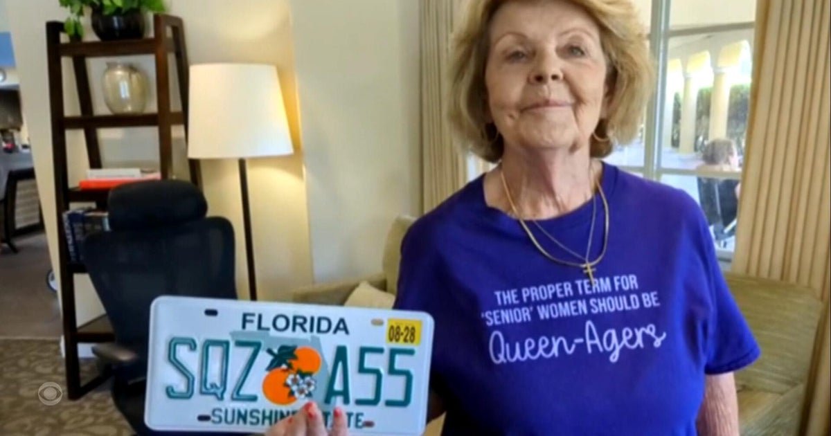 cbsn fusion florida dmv hands 76 year old license plate became talk senior community thumbnail