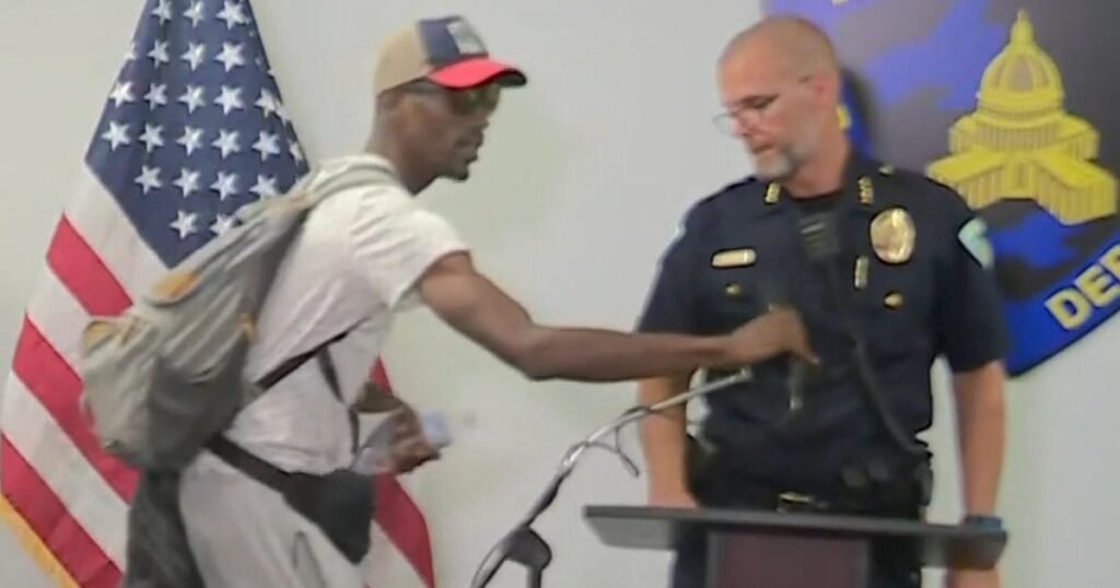Protesters take the mic at Wisconsin police shooting press conference
