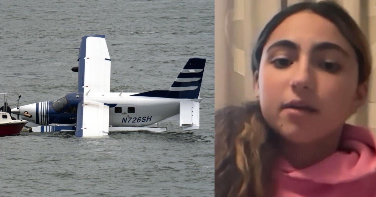 cbsn fusion teen describes seaplanes rough landing in nycs east river i thought we were going to drown thumbnail