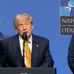 cbsn fusion trump calls iranians evil sick people at nato press conference thumbnail