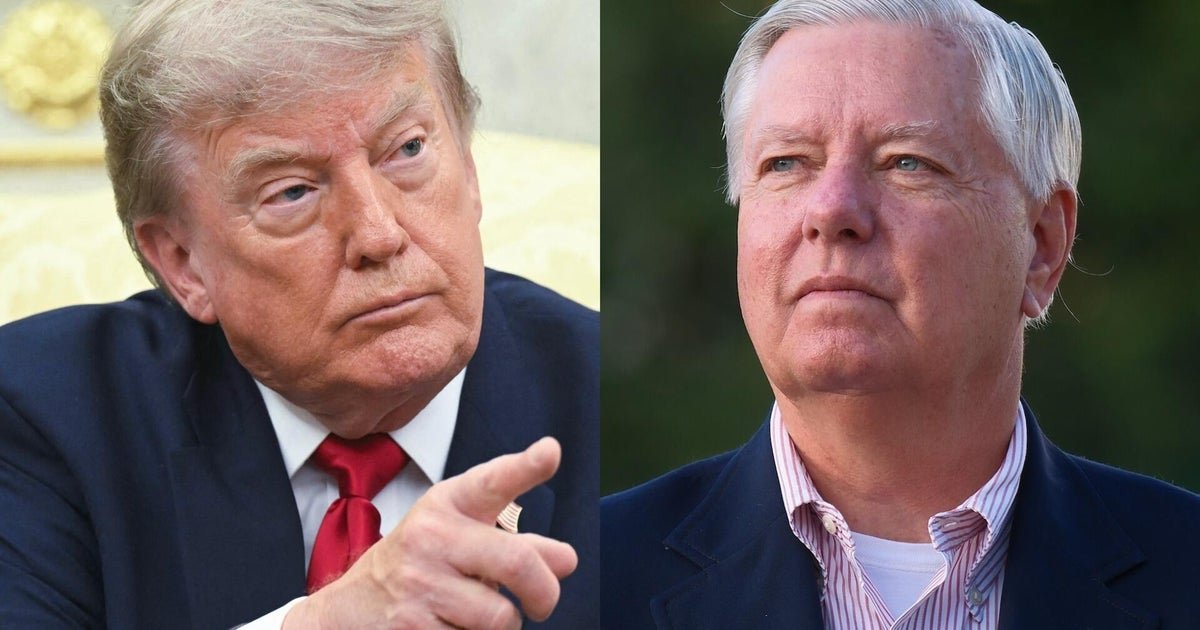 cbsn fusion trump says he doesnt see a lot of evil in lindsey grahams death when asked about fbi probe thumbnail