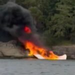 cbsn fusion video shows plane slamming into rocky island off washington state all 11 on board survive thumbnail