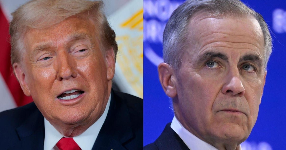 1787672690 cbsn fusion trump insults canadian prime minister mark carney threatens new tariffs against country thumbnail