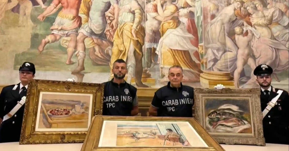 cbsn fusion stolen czanne renoir matisse masterpieces worth 10m recovered in italy thumbnail