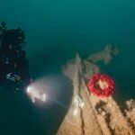 hms tiger guy trees credit ricardo constantino laying wreath on tiller of hms tiger