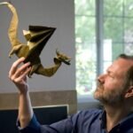 origami artist robert lang with dragon