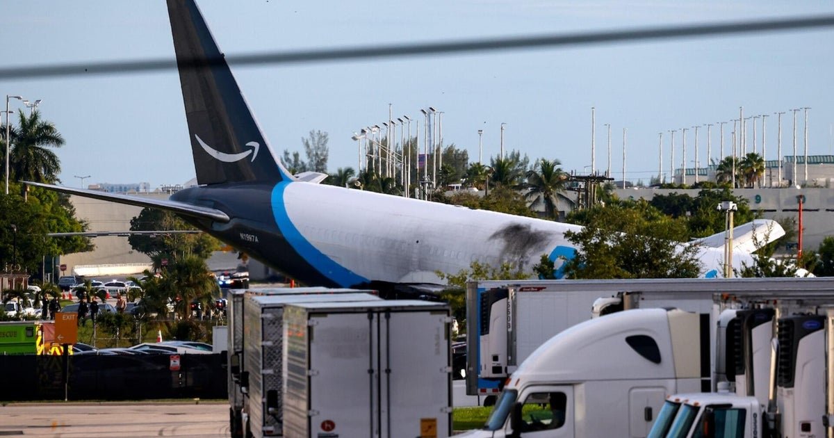 cbsn fusion amazon cargo plane overshoots runway in miami in deadly crash thumbnail