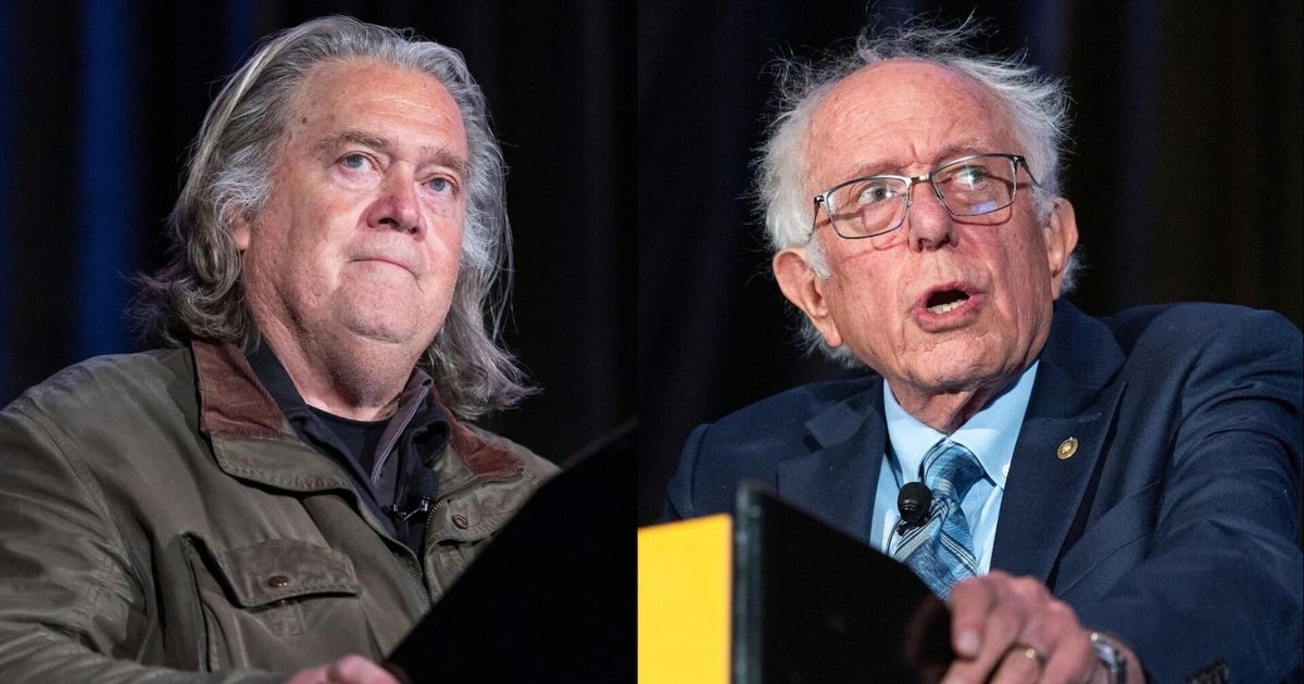 cbsn fusion bernie sanders steve bannon call for more ai guardrails thumbnail