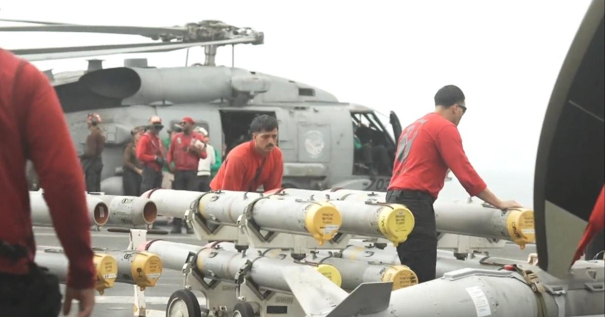 cbsn fusion cbs news gets exclusive access to a us aircraft carrier in middle east thumbnail