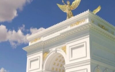 cbsn fusion construction of 250 feet tall arc de trump set to begin in dc thumbnail