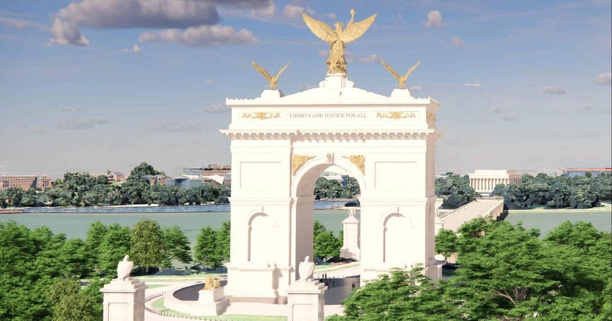 cbsn fusion faa says trump arch will not interfere with dc airport flight path thumbnail