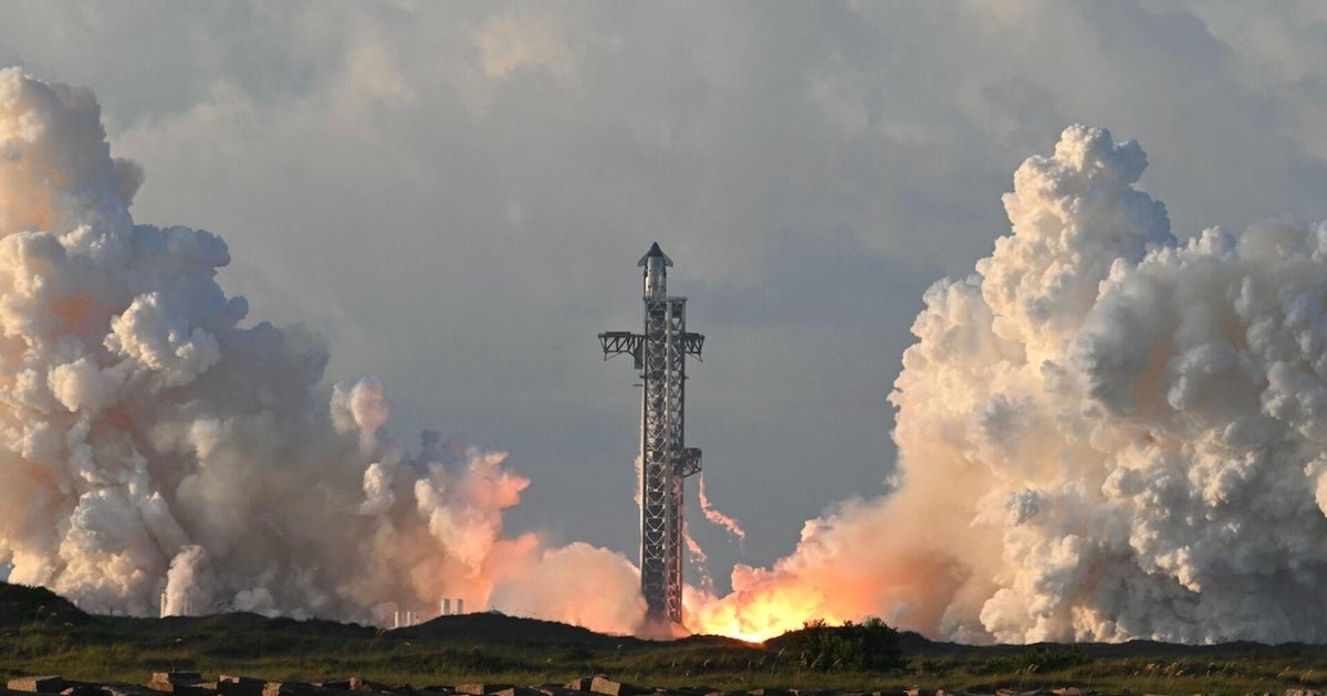 cbsn fusion spacexs starship biggest rocket ever launches orbit thumbnail