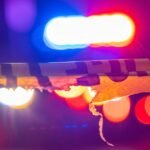 police lights night