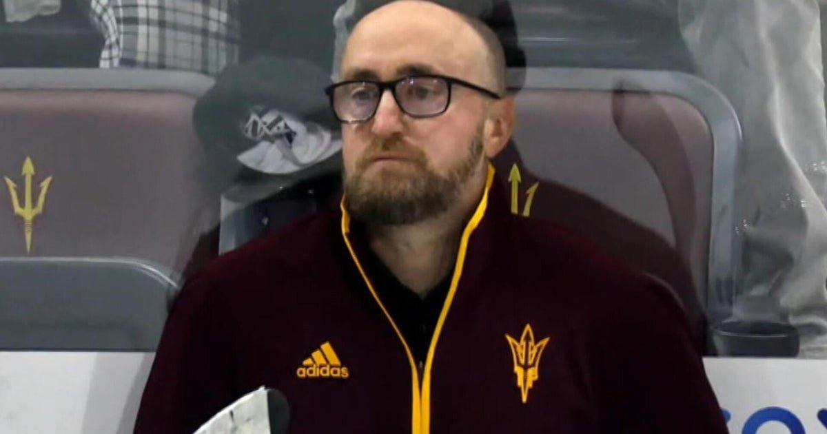 cbsn fusion asu hockey coach leave outdoor workout puts player life support thumbnail