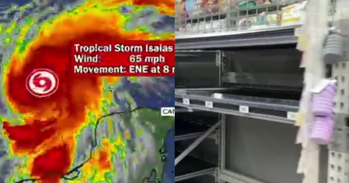 cbsn fusion tropical storm isaias intensifies shoppers stockpile water food essentials thumbnail